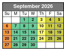Madame Tussauds Orlando septiembre Schedule