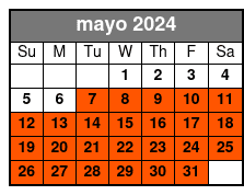 Acoustic Menu mayo Schedule