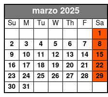 Manatee Swim Value Package marzo Schedule