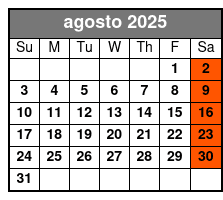 Manatee Swim Value Package agosto Schedule