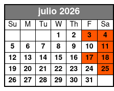 Manatee Swim Value Package julio Schedule