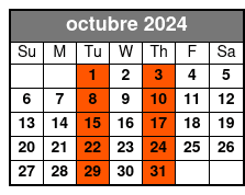 Manatee Swim, Park & Airboat octubre Schedule