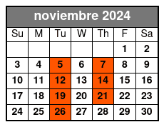 Manatee Swim, Park & Airboat noviembre Schedule