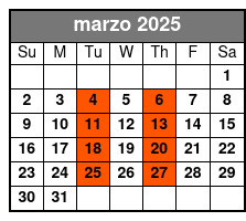 Manatee Swim, Park & Airboat marzo Schedule