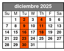 Manatee Swim, Park & Airboat diciembre Schedule
