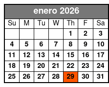 Manatee Swim, Park & Airboat enero Schedule