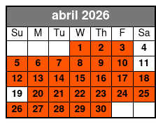 30 Mins -Max of 2 people / jet ski April Schedule