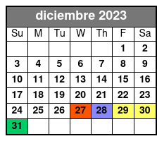 Crisis at 1600 diciembre Schedule