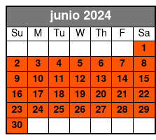 Single Kayak - One Person junio Schedule