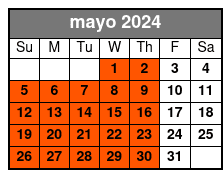 Blue Menu mayo Schedule