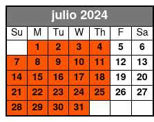 Blue Menu julio Schedule
