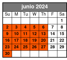 Blue Menu junio Schedule