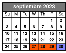 09:30 septiembre Schedule