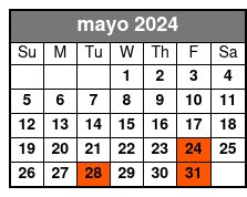 Adventure Package mayo Schedule
