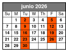 Ultimate Adventure Package junio Schedule