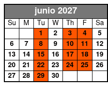 Ultimate Adventure Package junio Schedule