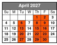 Wild Florida Adventure Package Tour abril Schedule