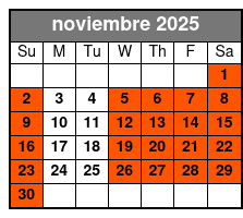 Orlando Tree Trek Adventure Park noviembre Schedule
