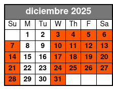 Orlando Tree Trek Adventure Park diciembre Schedule
