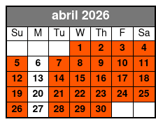 Orlando Tree Trek Adventure Park April Schedule