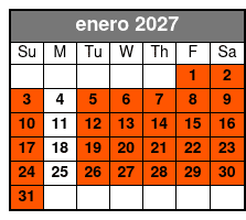 Orlando Tree Trek Adventure Park enero Schedule