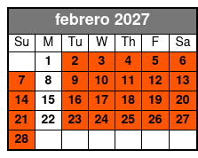 Orlando Tree Trek Adventure Park febrero Schedule