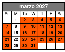 Orlando Tree Trek Adventure Park marzo Schedule
