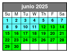 Sunset Tour junio Schedule