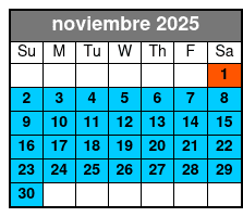 Sunset Tour noviembre Schedule