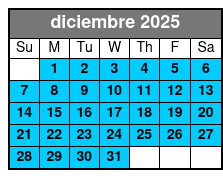 Sunset Tour diciembre Schedule