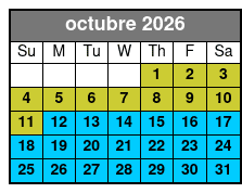 Sunset Tour octubre Schedule