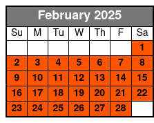 The Orlando Sightseeing Flex Pass febrero Schedule