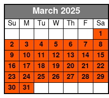The Orlando Sightseeing Flex Pass marzo Schedule