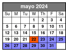 Manatee and Dolphin Kayaking mayo Schedule