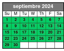 Manatee and Dolphin Kayaking septiembre Schedule