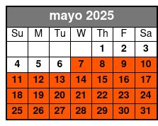Orlando Manatee and Dolphin Tour mayo Schedule