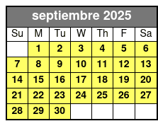 Orlando Manatee and Dolphin Tour septiembre Schedule