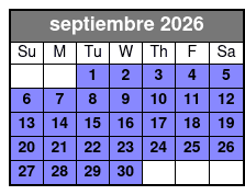Orlando Manatee and Dolphin Tour septiembre Schedule