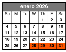 Sunset Kayaking w/ Florida Bioluminescence enero Schedule