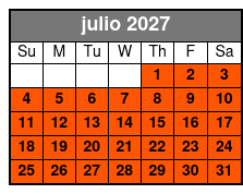 Kennedy Space Center Express from Orlando julio Schedule