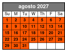 Kennedy Space Center Express from Orlando August Schedule