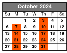 Clearwater Beach Bus Express octubre Schedule
