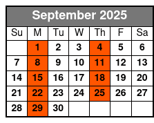 Clearwater Beach Bus Express septiembre Schedule