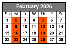 Clearwater Beach Bus Express febrero Schedule