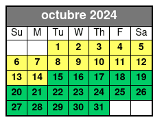 Paddleboard octubre Schedule