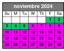 Paddleboard noviembre Schedule