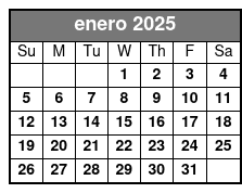 Paddleboard enero Schedule