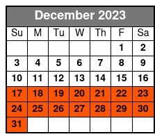 Andretti Indoor Karting & Games diciembre Schedule