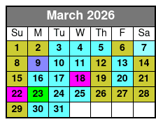 Downtown Orlando 2 Hr Walking Ghost Tour marzo Schedule