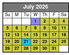 Downtown Orlando 2 Hr Walking Ghost Tour julio Schedule